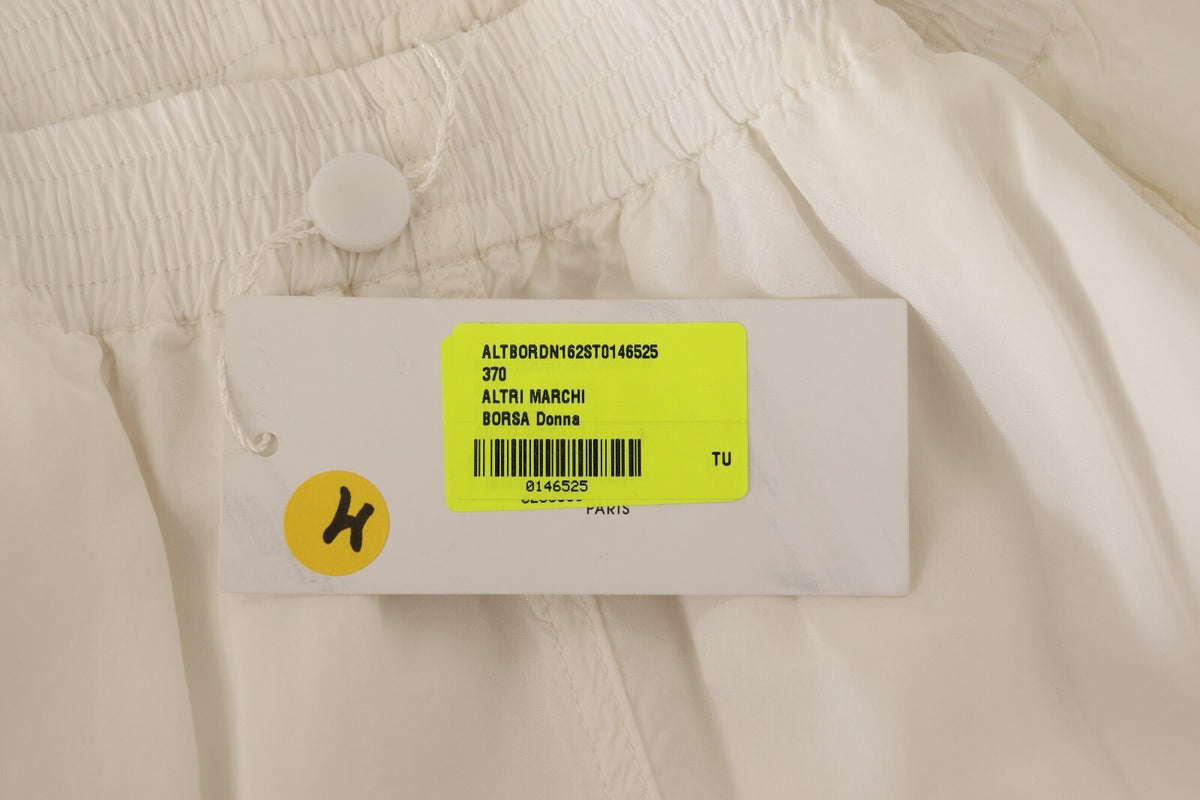Maison Margiela Women's Cropped High Rise Viscose Trousers - White