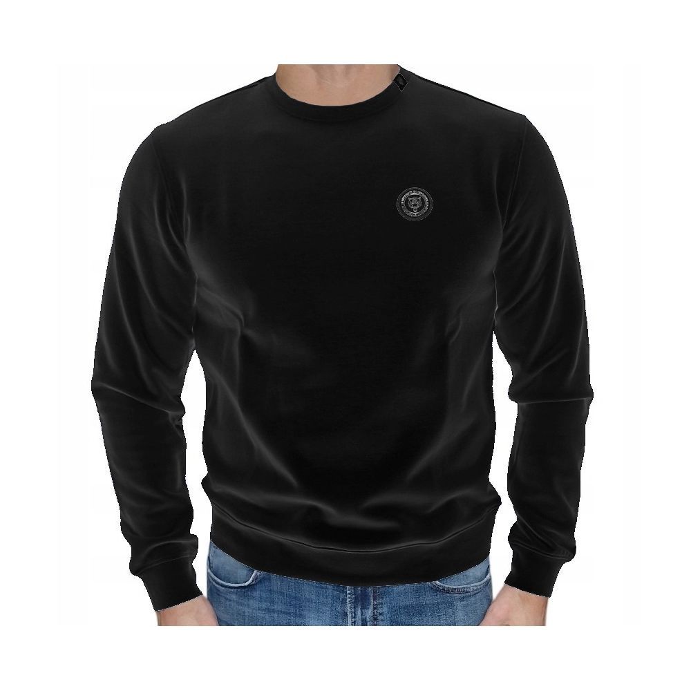 Plein Sport Men's Cotton & Plastic Sweatshirt - Black Print