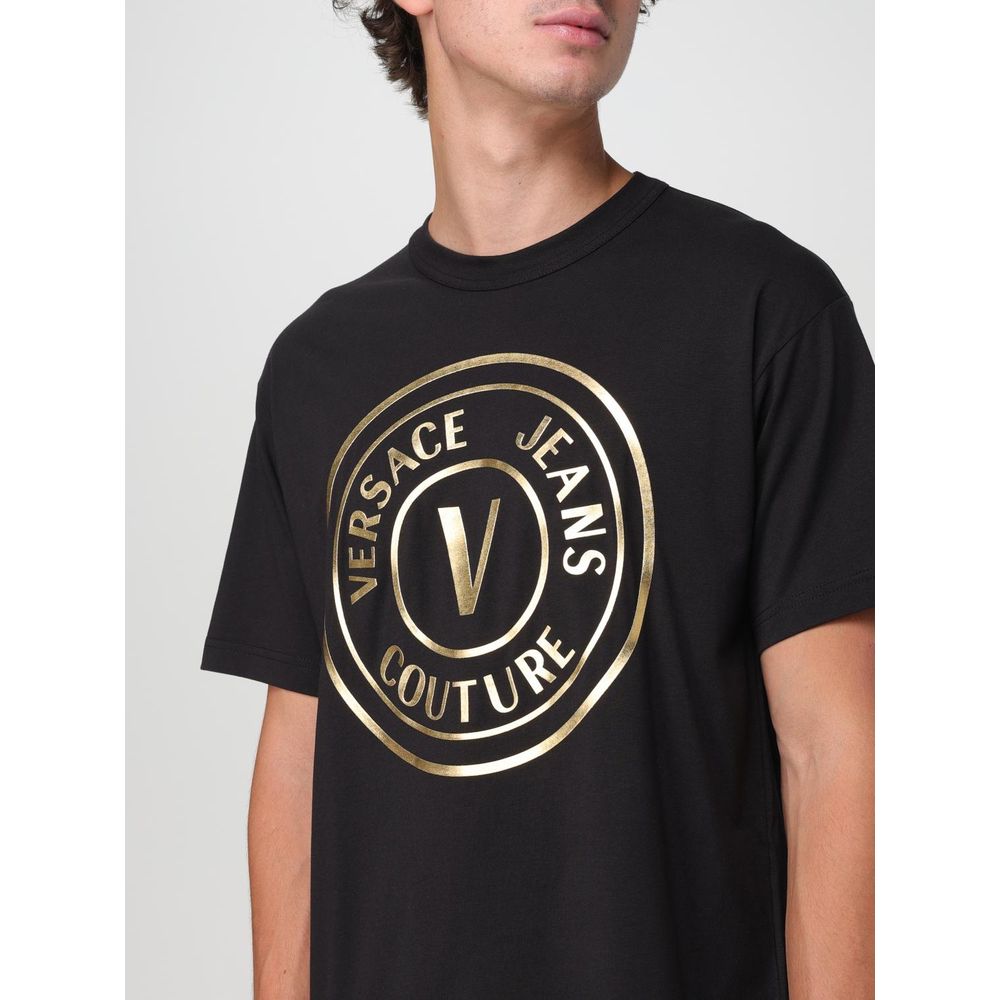 Versace Jeans Men's Short-Sleeve Cotton T-Shirt - Black