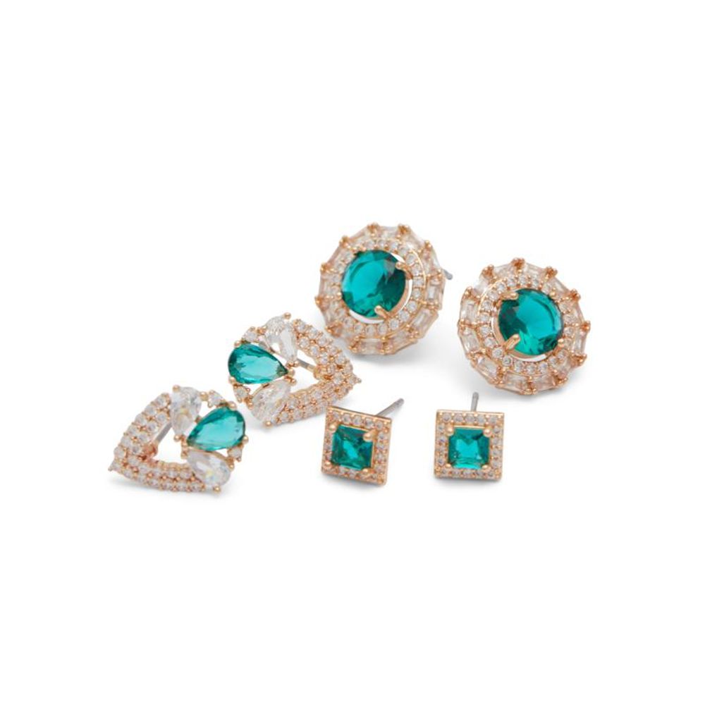 ALDO Women's Stainless Steel & Cubic Zirconia Earrings - Dark Green