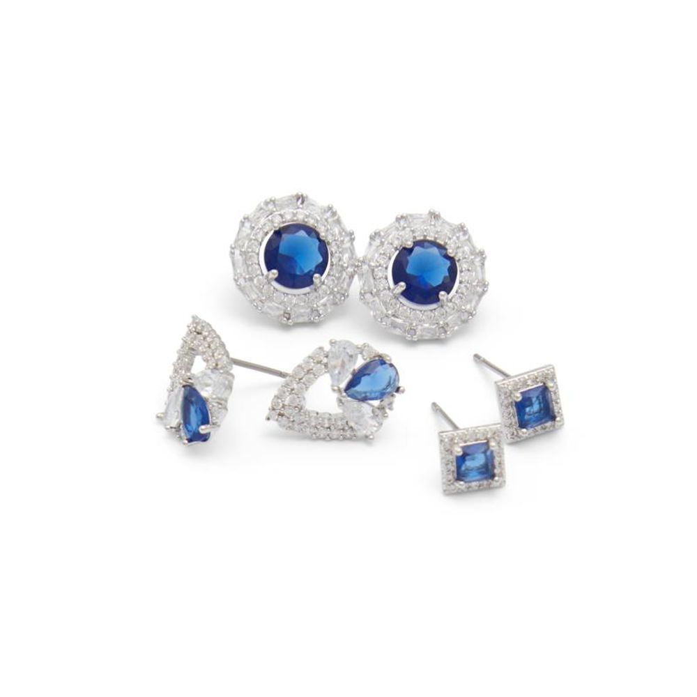 ALDO Women's Stainless Steel & Cubic Zirconia Earrings - Dark Blue