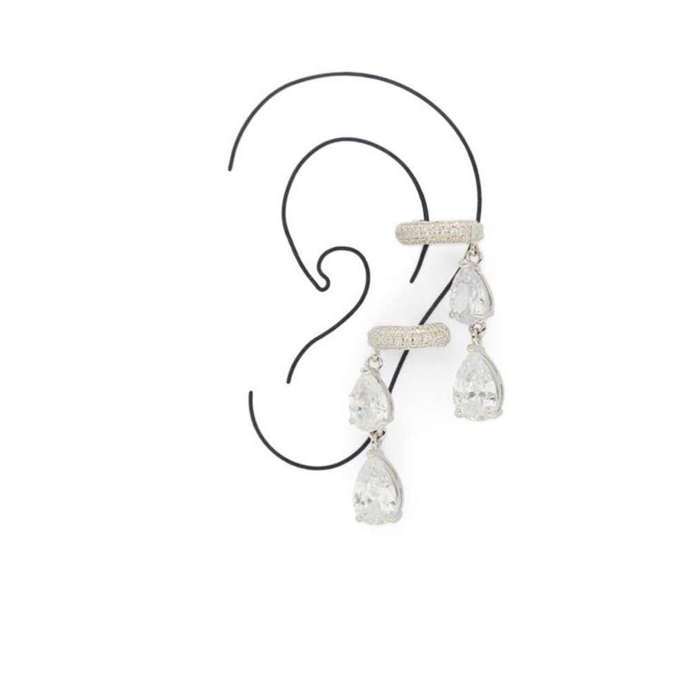 ALDO Women's Silver Stainless Steel & Cubic Zirconia Earrings - Silver