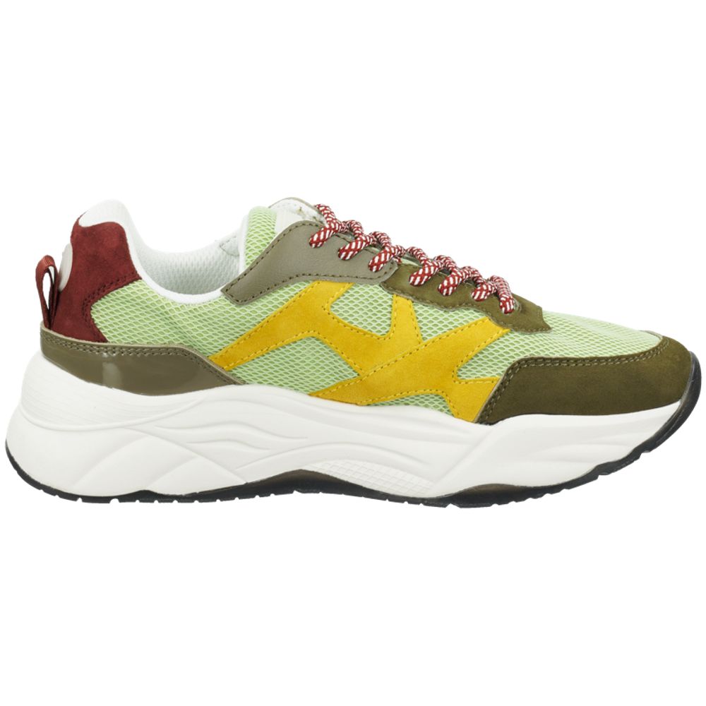 Scotch & Soda Women's Chunky Suede Goatskin Leather Sneakers - Green