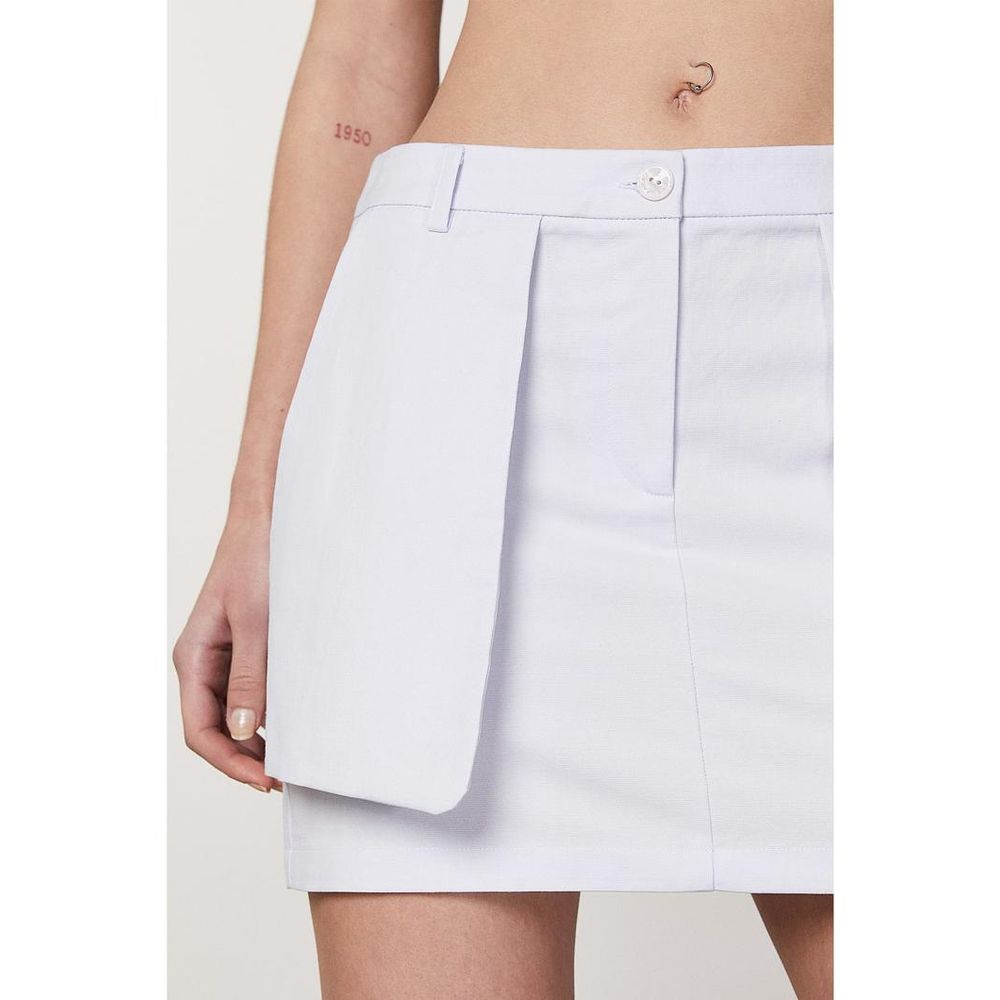 Patrizia Pepe Women's Cotton & Hemp Mini Skirt - Gray Lilac Purple