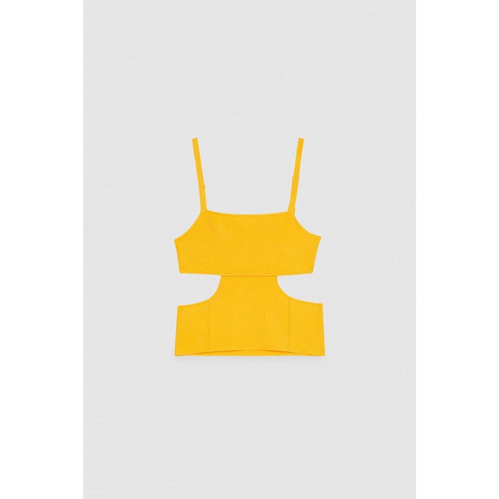 Patrizia Pepe Women's Stretch Viscose & Nylon Tank Top - Orange
