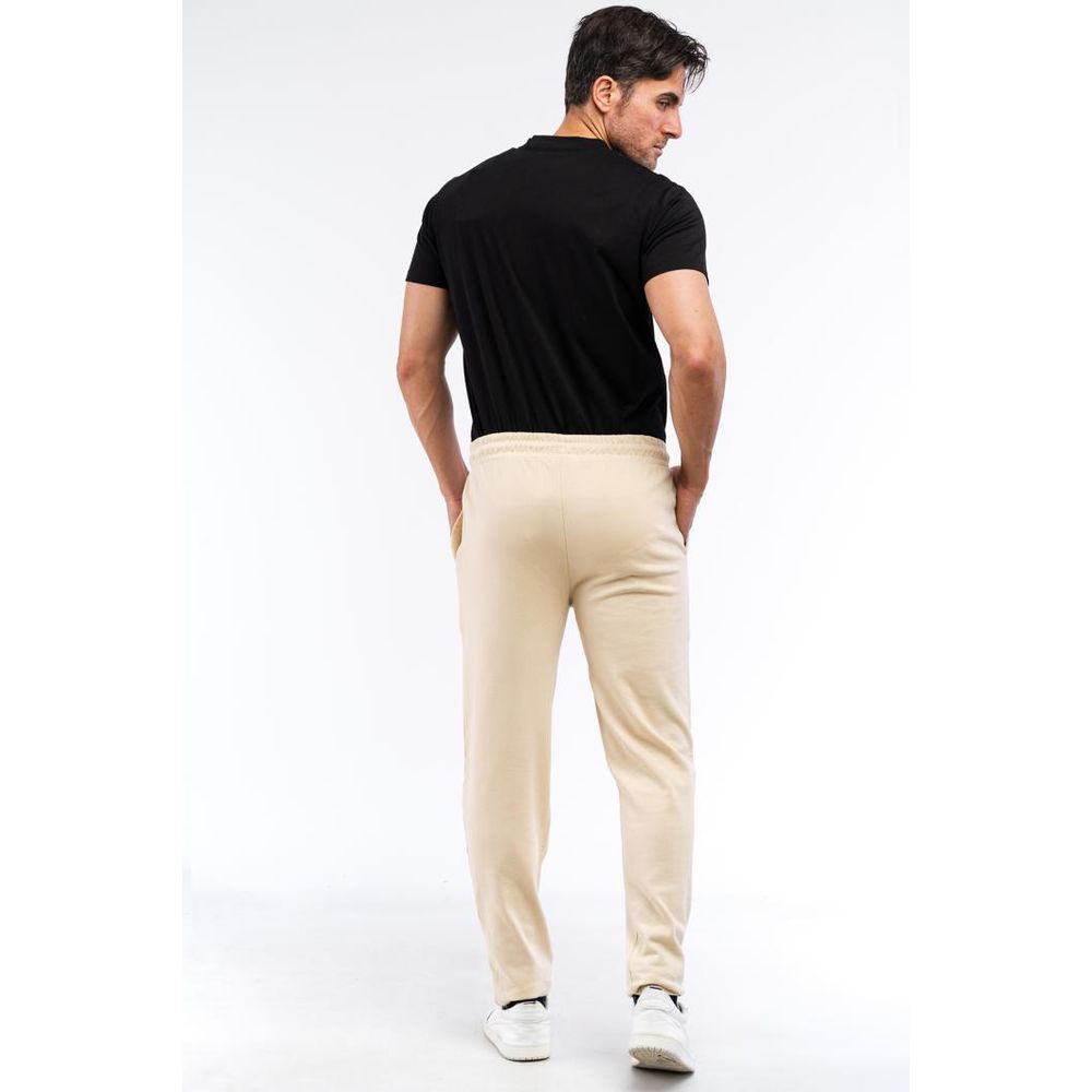 Cavalli Class Men's Athletic Cotton Activewear Pants - Beige Sand