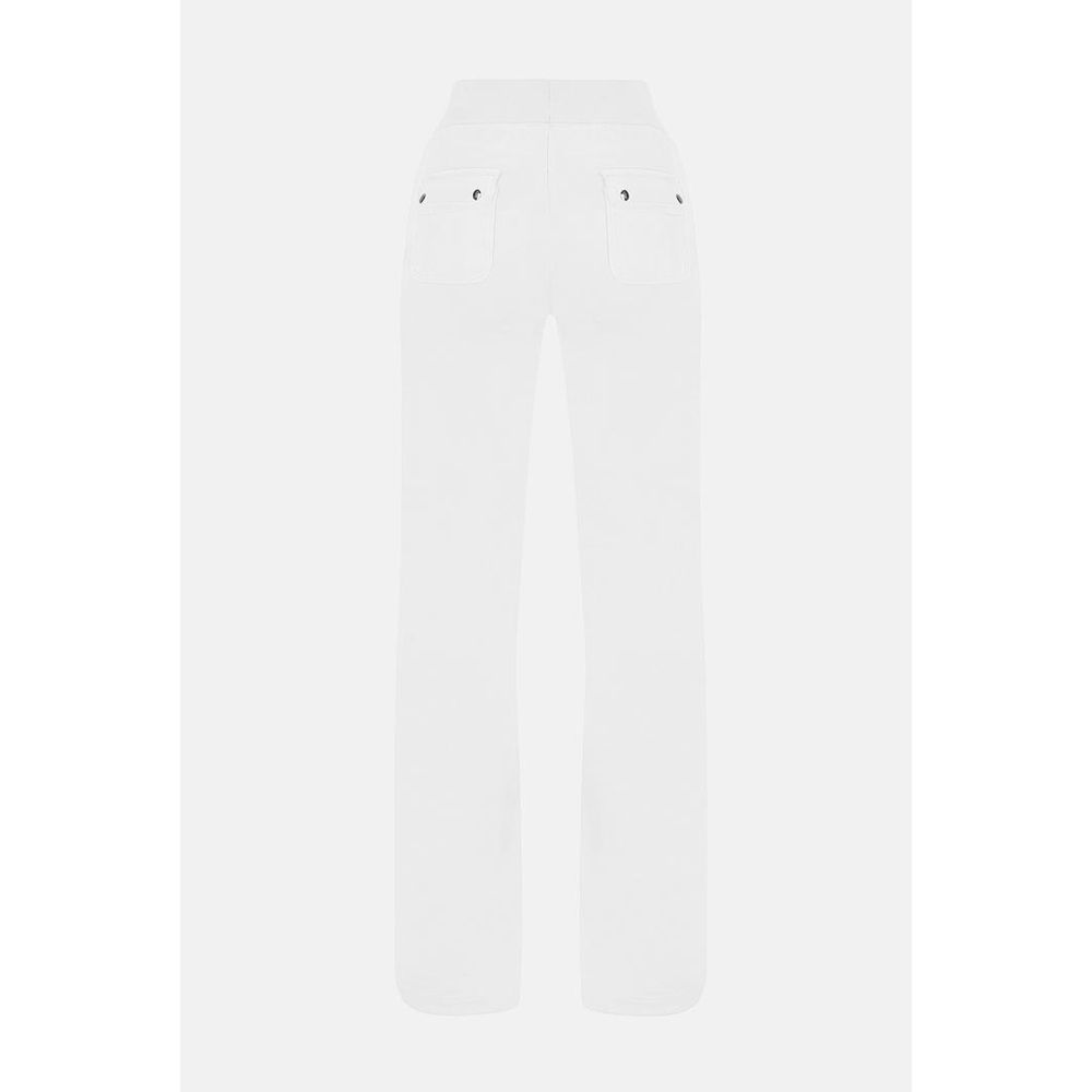 Juicy Couture Women's Plush Polyester Velour Casual Pants - White