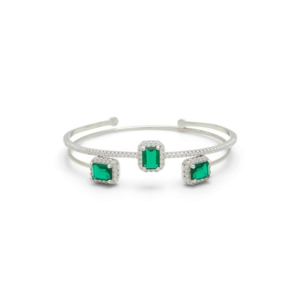 ALDO Women's Stainless Steel & Cubic Zirconia Bracelet - Dark Green