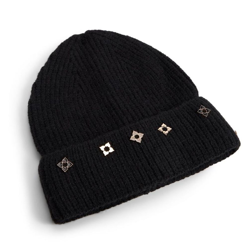 ALDO Aluminium & Polyester Beanie Hat - Black