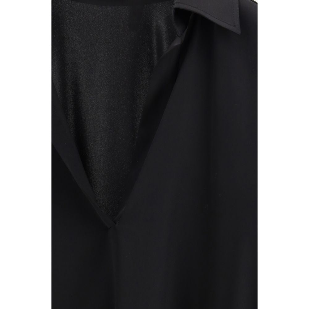Tom Ford Women's Regular Fit Long-Sleeve Silk Satin Dress Shirt - Black Signature