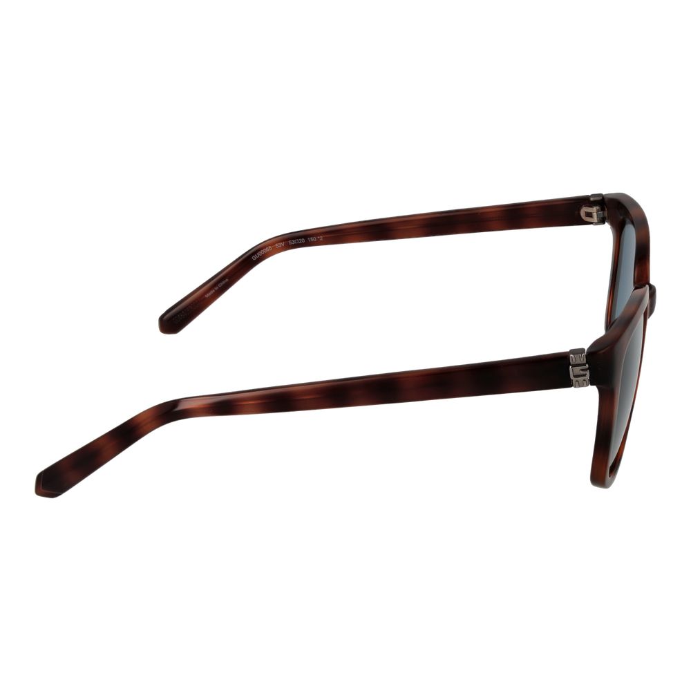 Sunglasses by Guess for women in brown features an lustrous full-rim square frame design with brown coloured frame detailing and non-polarized category-2-medium-tint lens for a lustrous aesthetic.