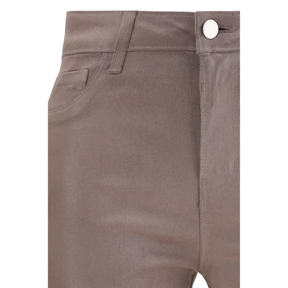 L'Agence Women's Slim High Rise Stretch Cotton Denim Casual Pants - Beige