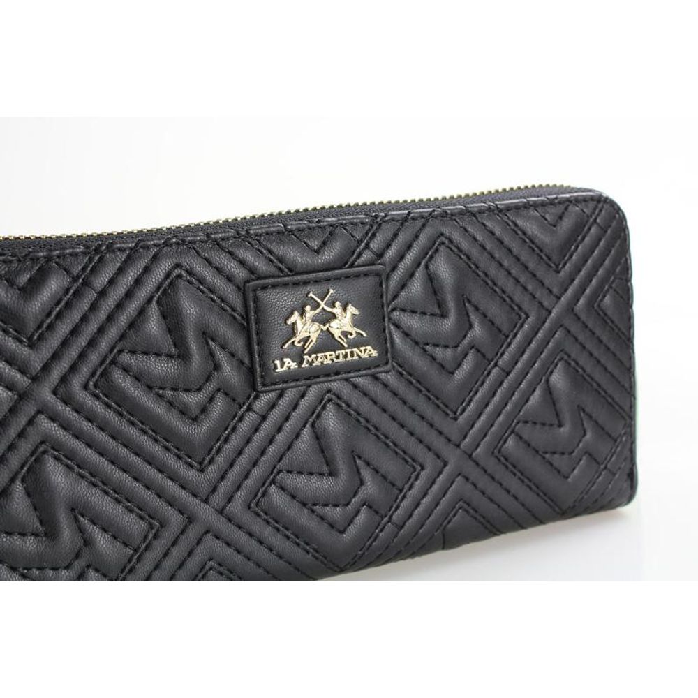 La Martina Polyamide & Polyurethane Wallet - Black