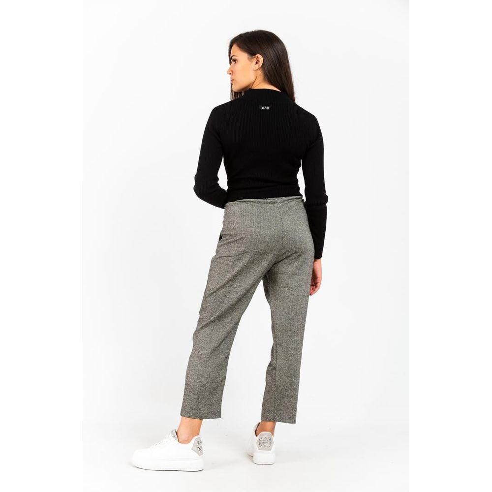 Gas Women's Polyamide Polyester Silk Wool Casual Pants - Black