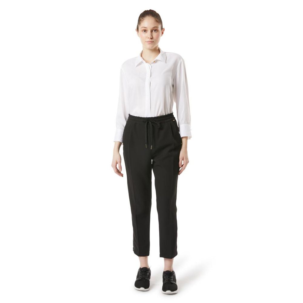 Gas Women's Stretch Polyester Casual Pants - Black