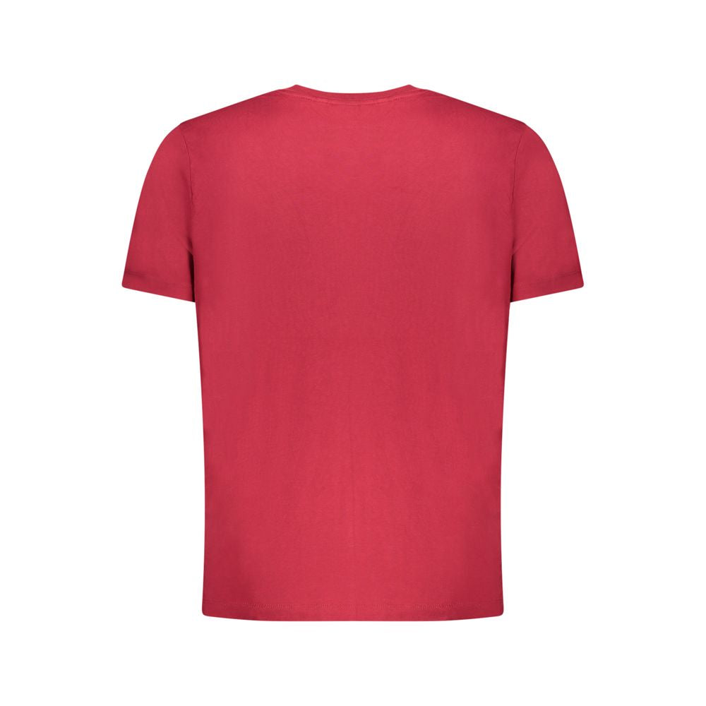 T-Shirt by Pepe Jeans for men in cotton red & print showcases a unassuming silhouette, artfully detailed with a refined and unassuming for a sophisticated, contemporary look.