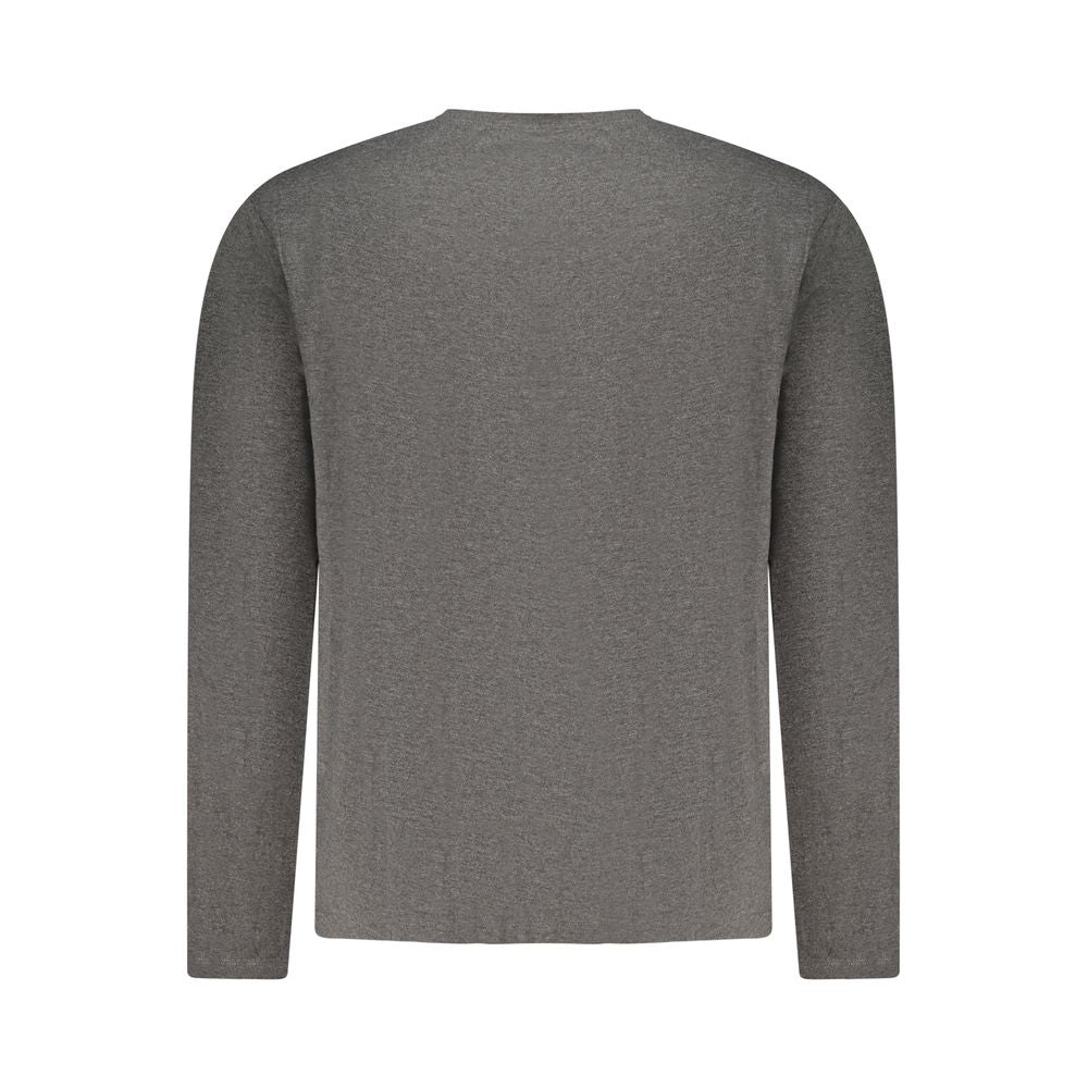 Activewear T-Shirt by Pepe Jeans for men in cotton polyester gray & print features a versatile silhouette, showcasing a versatile and detailed with high-performance for a premium look.