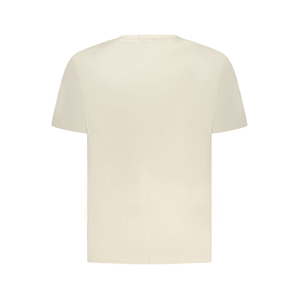 T-Shirt by Pepe Jeans for men in stretch cotton beige & print showcases a unassuming silhouette, artfully detailed with a refined and unassuming for a sophisticated, contemporary look.