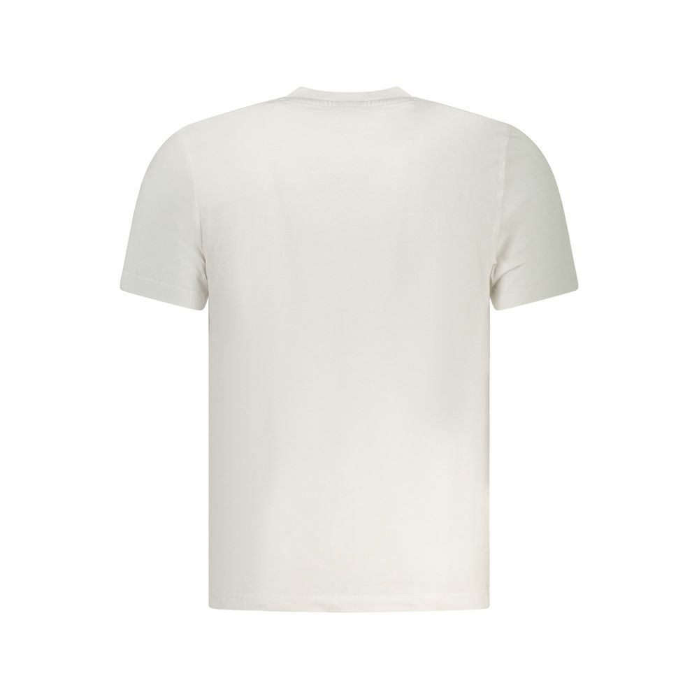 North Sails Crisp Men's Crew Neck Cotton Activewear T-Shirt - White Print