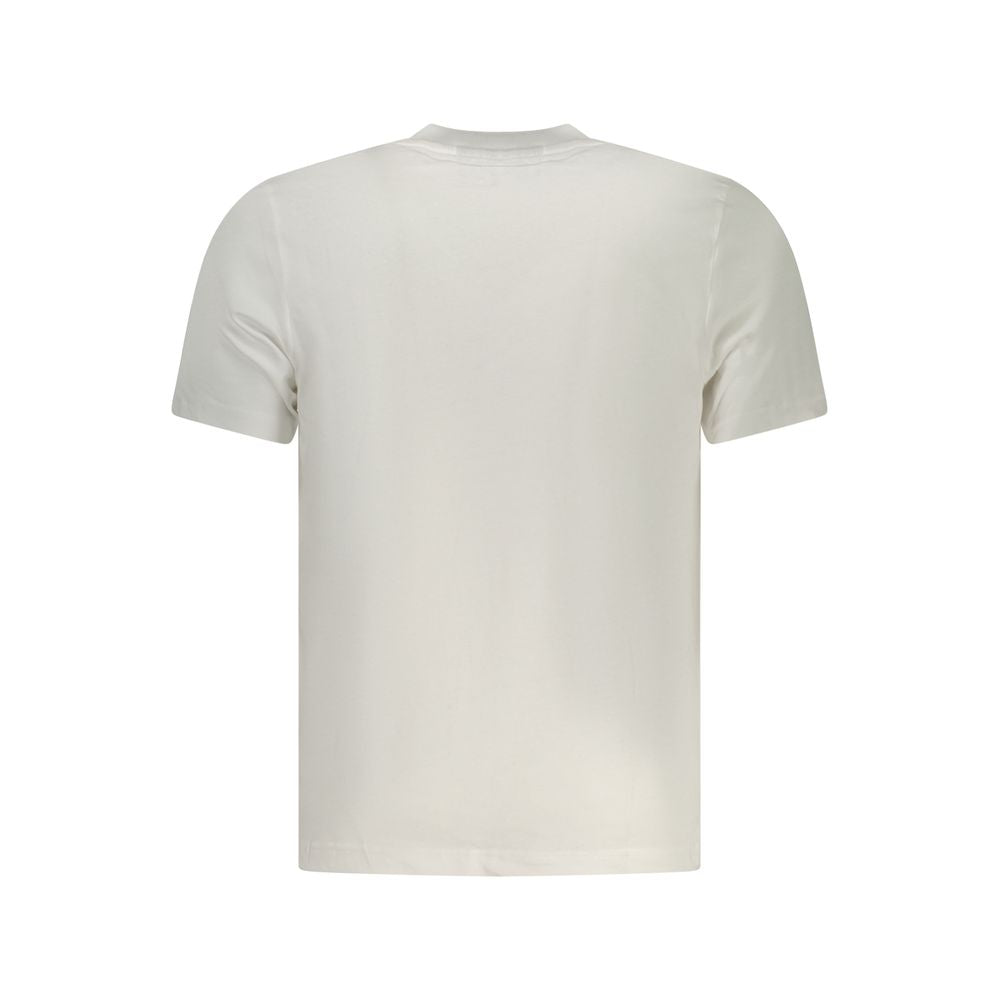 Activewear T-Shirt by North Sails for men in cotton white & print features a dynamic silhouette with and crew neckline enhanced by functional .