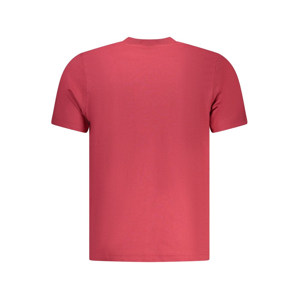 Activewear T-Shirt by North Sails for men in cotton red & print presents a kinetic silhouette, showcasing the kinetic and crew neckline alongside functional for a premium, athletic look.