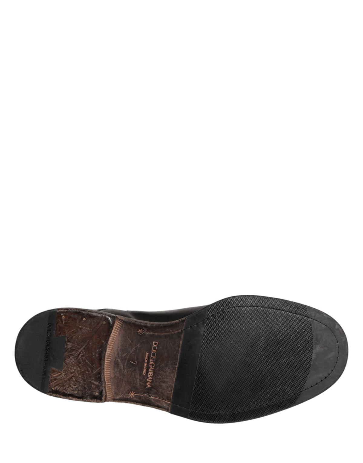 Dolce & Gabbana Men's Calfskin Leather Oxford Lace-Up Shoes - Black