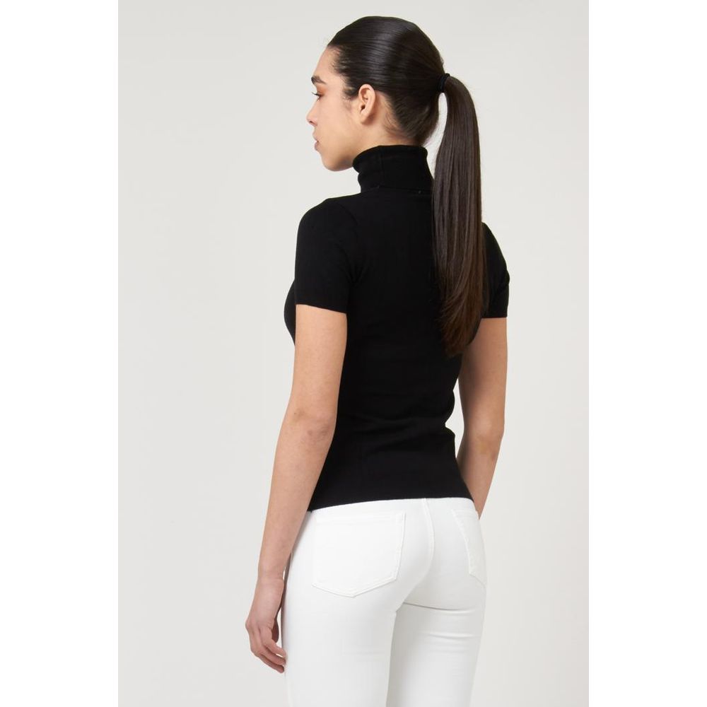 Gas Women's Turtleneck Polyamide Polyester Viscose Sweater - Black