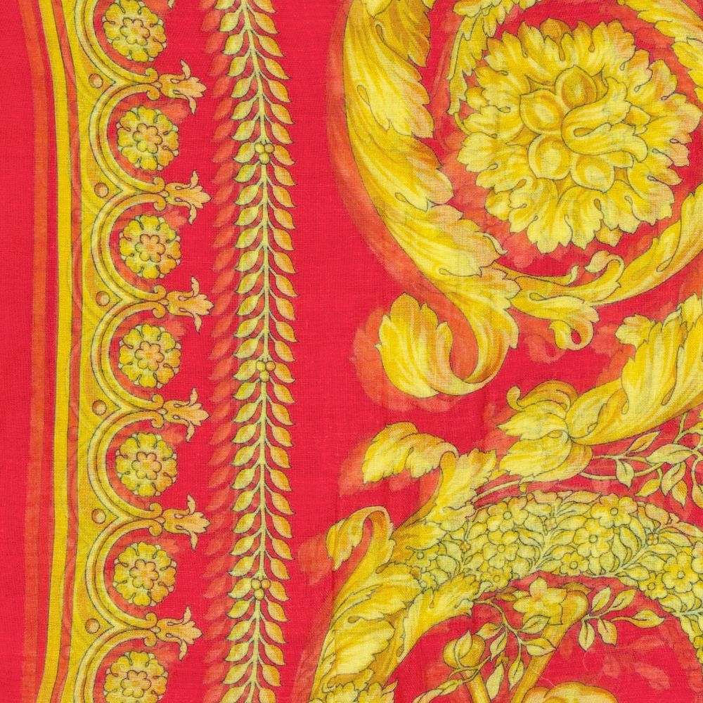 Scarf by Versace for women in modal & silk multicolor presents a cosy silhouette, artfully capturing the sophisticated design and premium aesthetic of the Modal & Silk Scarf.