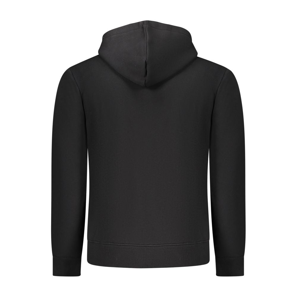 Hooded Sweatshirt Hoodie by Coveri Moving for men in cotton polyester black features a slouchy chic silhouette, detailed with a slouchy chic and a signature for an elevated aesthetic.