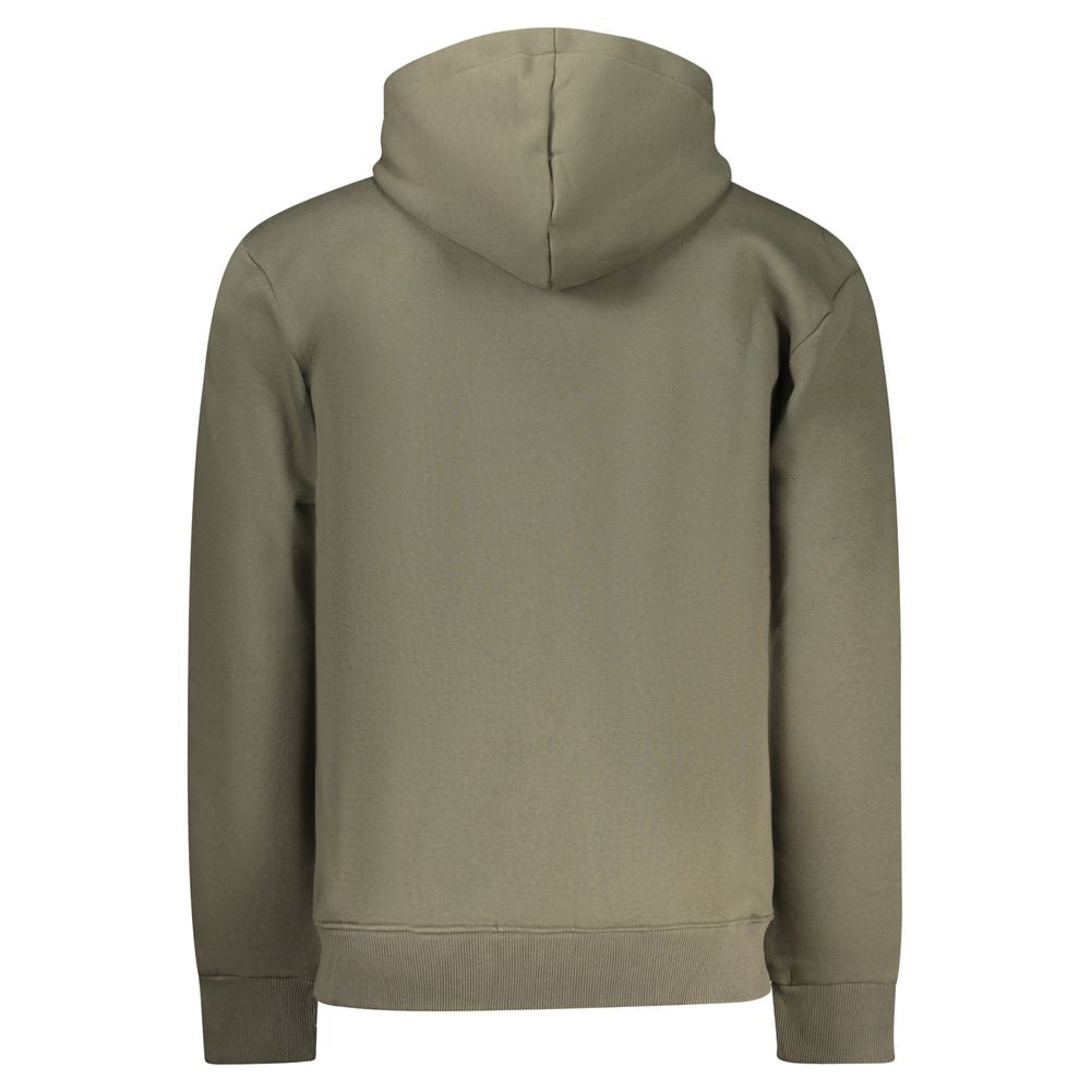 Hooded Sweatshirt Hoodie by Coveri Moving for men in cotton polyester green showcases a city-ready silhouette, artfully detailed with a signature and for a city-ready finish.