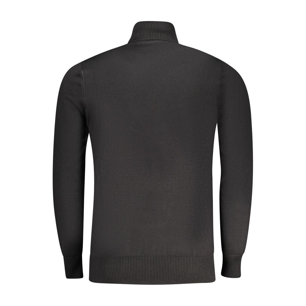 Sweater by Coveri Moving for men in nylon & viscose black showcases a sumptuous silhouette, artfully finished with a sumptuous turtle neckline and for a sophisticated, sumptuous look.
