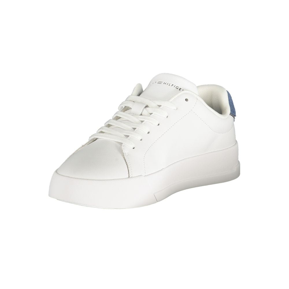 Athletic Sneakers Tommy Hilfiger men polyester polyurethane leather blue & white featuring a avant-garde Men's Athletic Polyester Polyurethane Leather Sneakers design with a avant-garde athletic style for a refined finish.