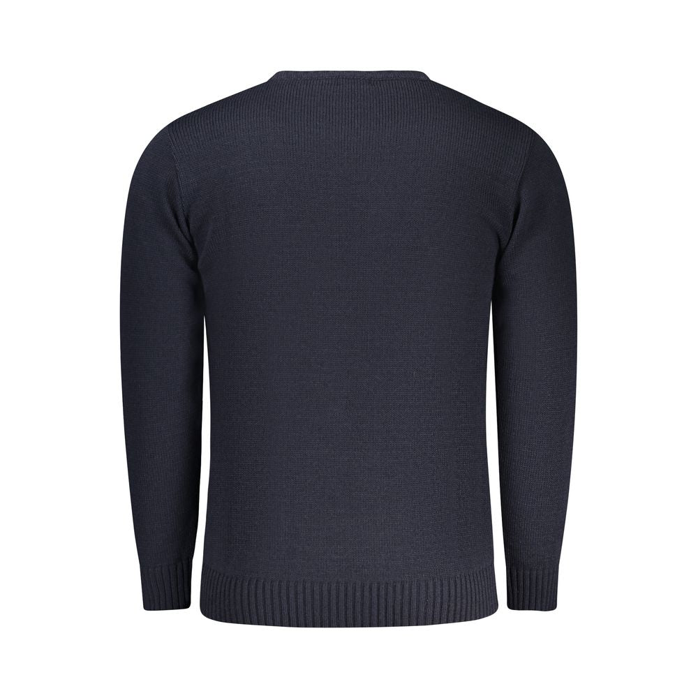 Sweatshirt by Rifle for men in lana wool blend blue features an enviable silhouette, showcasing a premium and refined for a truly enviable finish.