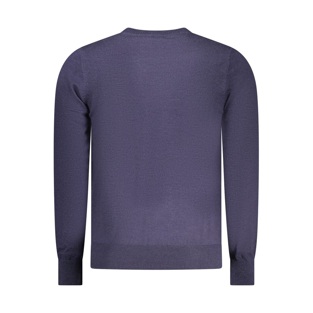 Sweatshirt by Rifle for men in lana wool nylon & polyester blue & signature features an magnificent silhouette, showcasing a sophisticated crew neckline and detail for a truly magnificent finish.