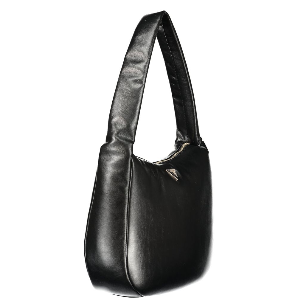 Handbag by Guess Jeans for women in polyurethane black presents a ornamental silhouette, showcasing a secure zipper, ample external-pockets & internal-pockets, and versatile handle for a ornamental finish.