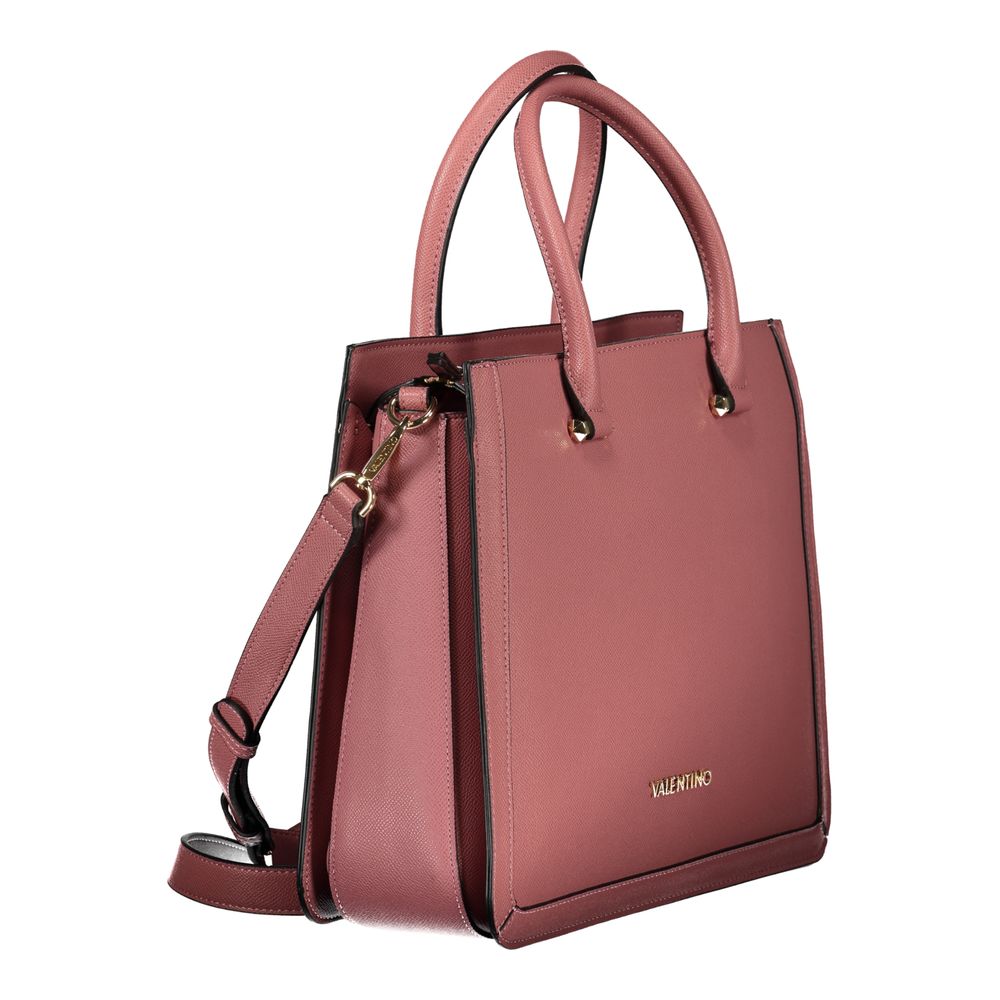 Handbag by Mario Valentino for women in polyurethane pink & signature presents a ornamental silhouette, showcasing a secure zipper, ample internal-pockets, and versatile shoulder-strap, adjustable-strap & handle for a ornamental finish.