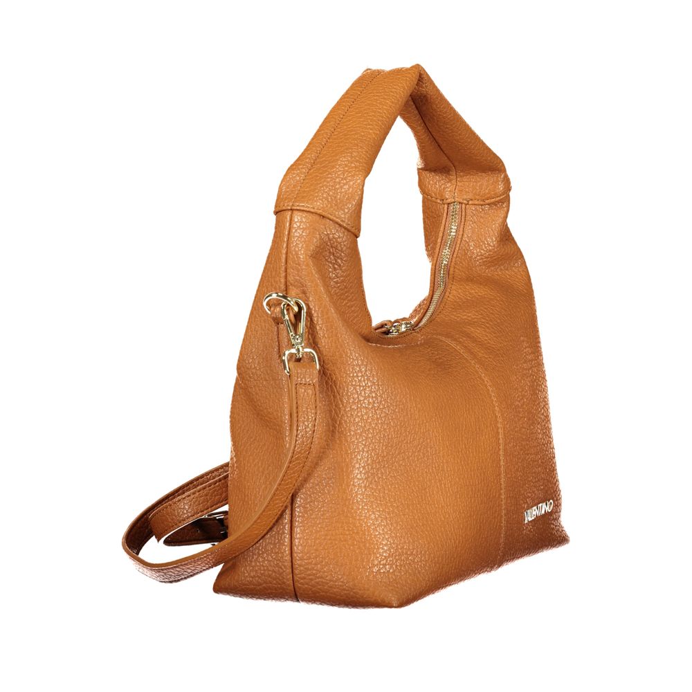 Handbag by Mario Valentino for women in polyurethane brown features a exquisite silhouette, showcasing a secure zipper and exquisite document-holder & internal-pockets with versatile shoulder-strap, adjustable-strap & handle for a exquisite finish.