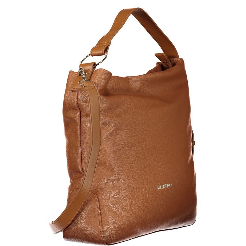 Evening Handbag by Mario Valentino for women in polyurethane brown & signature features a refined silhouette, showcasing a secure zipper, organized , and versatile shoulder-strap, adjustable-strap & handle for a refined finish.