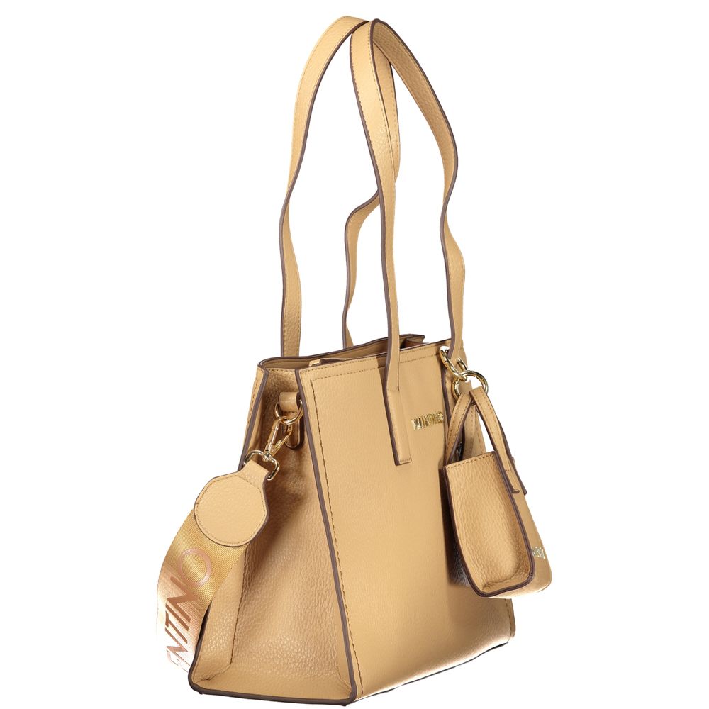 Mario Valentino Polyurethane Mini Shoulder Shopper Handbag - Beige