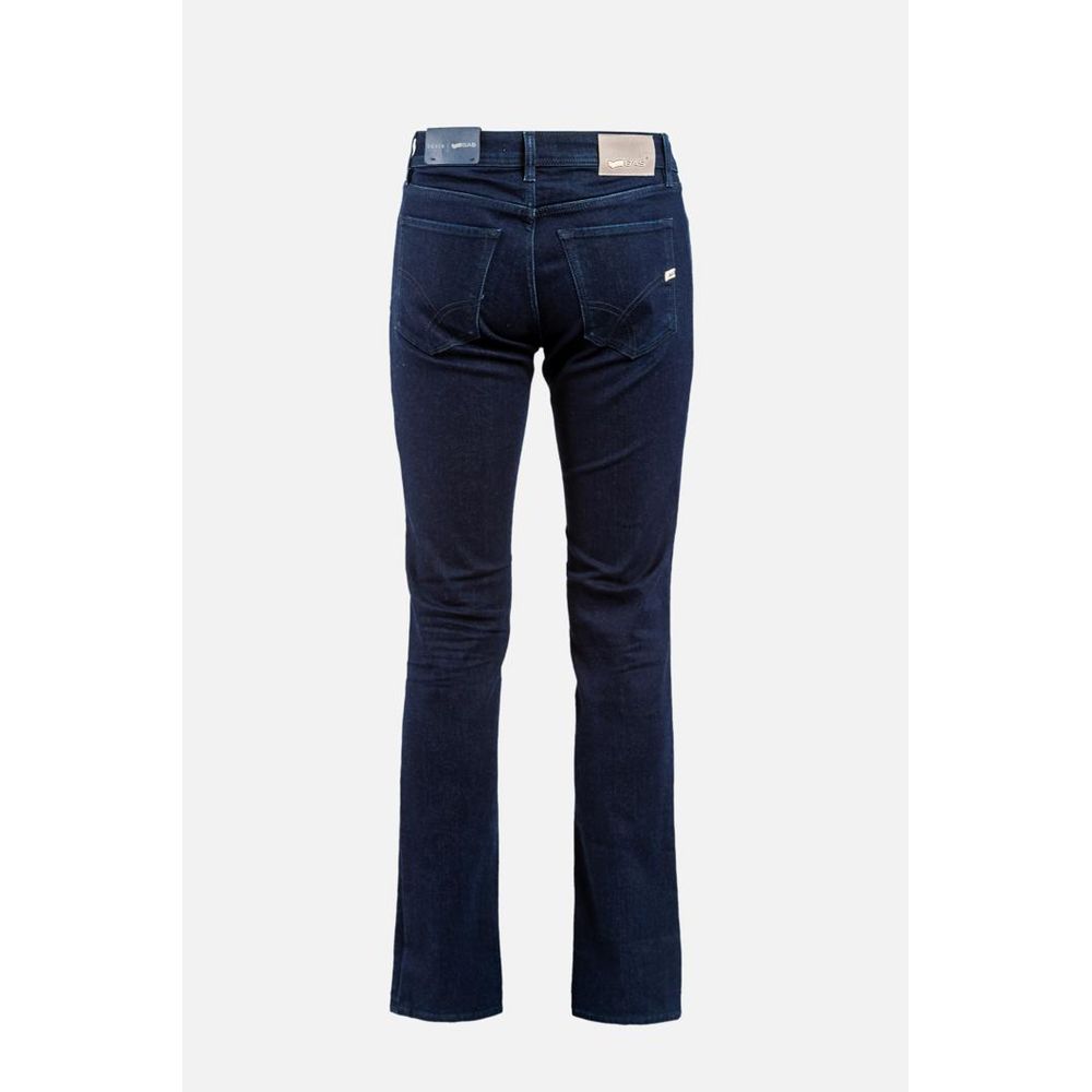 Gas Men's Stretch Denim Cotton & Wool Jeans - Dark Blue Natural