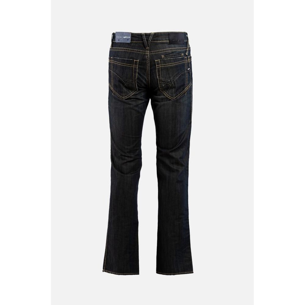 Gas Men's Straight Leg Denim Cotton Jeans - Dark Gray