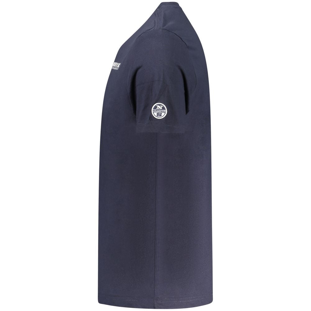 T-Shirt by North Sails for men in cotton blue & print features an on trend silhouette, perfectly showcasing a on trend and crew neckline for an elevated aesthetic.