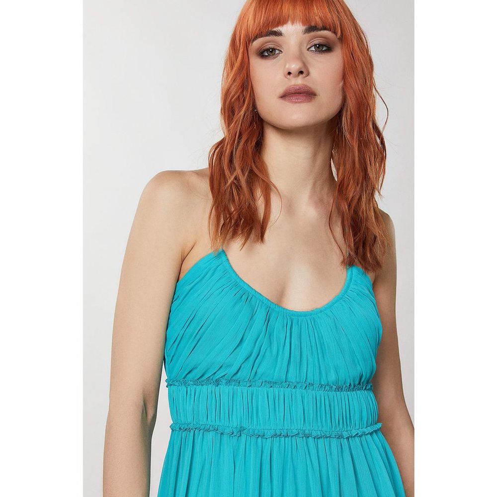 Patrizia Pepe Women's Sleeveless Polyester Short Dress - Green Turquoise