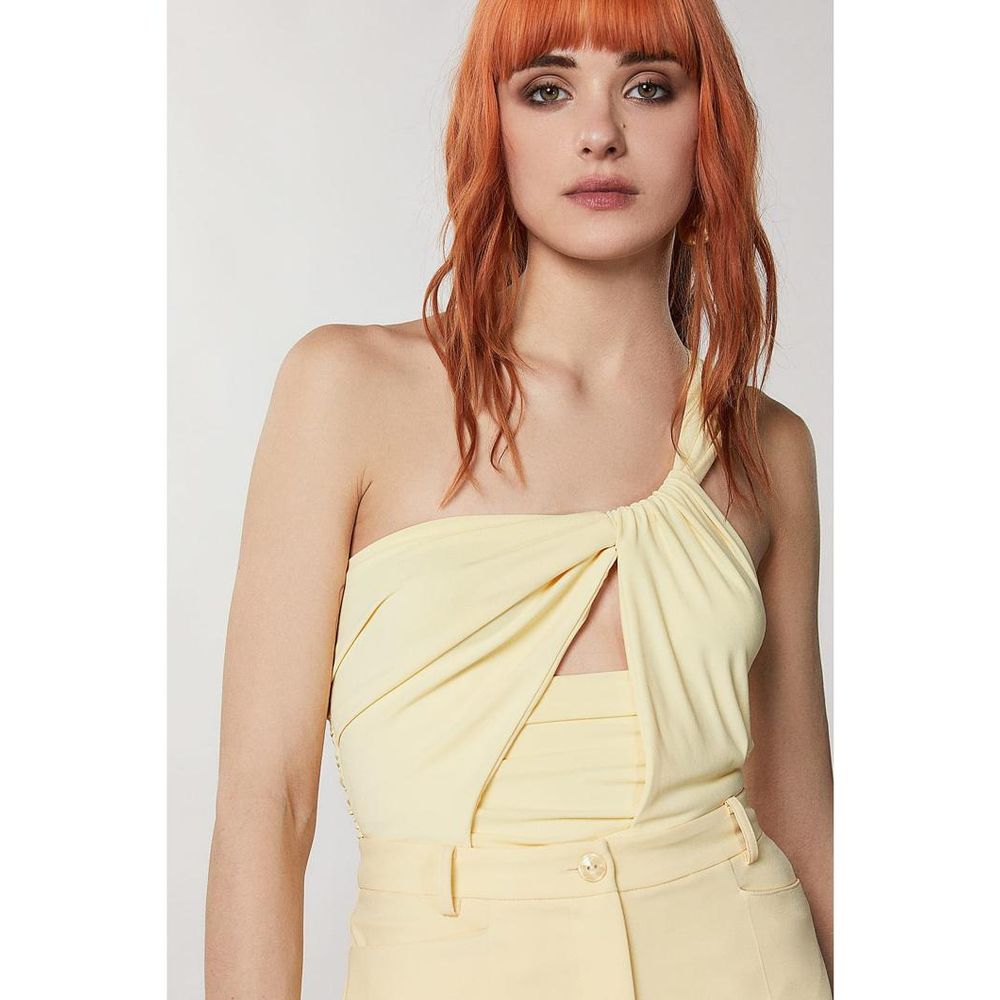 Patrizia Pepe Women's Stretch Nylon & Acetate Tank Top - Yellow