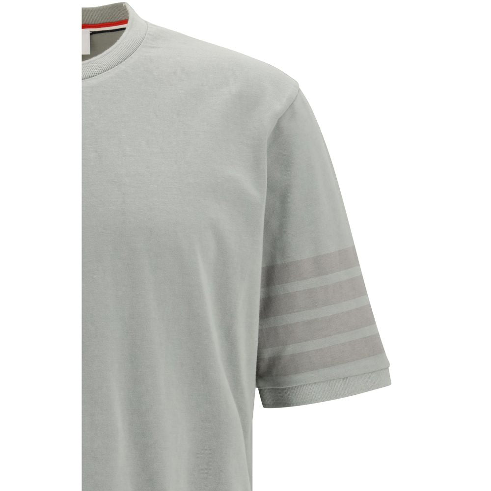 Activewear T-Shirt by Thom Browne for men in cotton gray & signature features an contemporary design with , a length, and a contemporary .