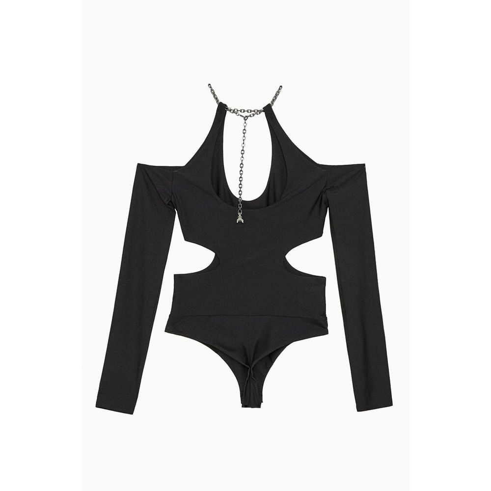Patrizia Pepe Black Nylon Bodysuit