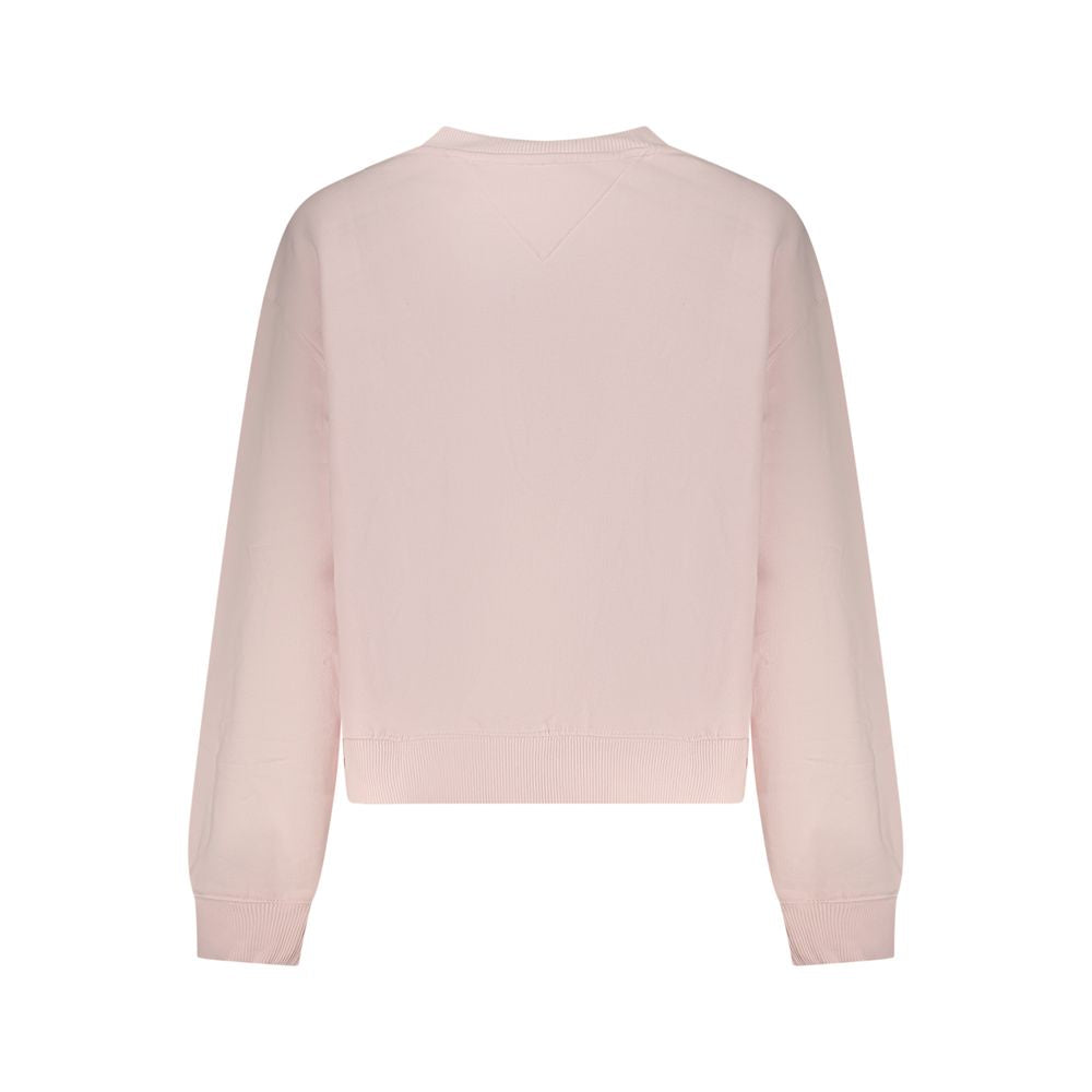 Tommy Hilfiger Women's Crew Neck Cotton Polyester Sweatshirt - Pink
