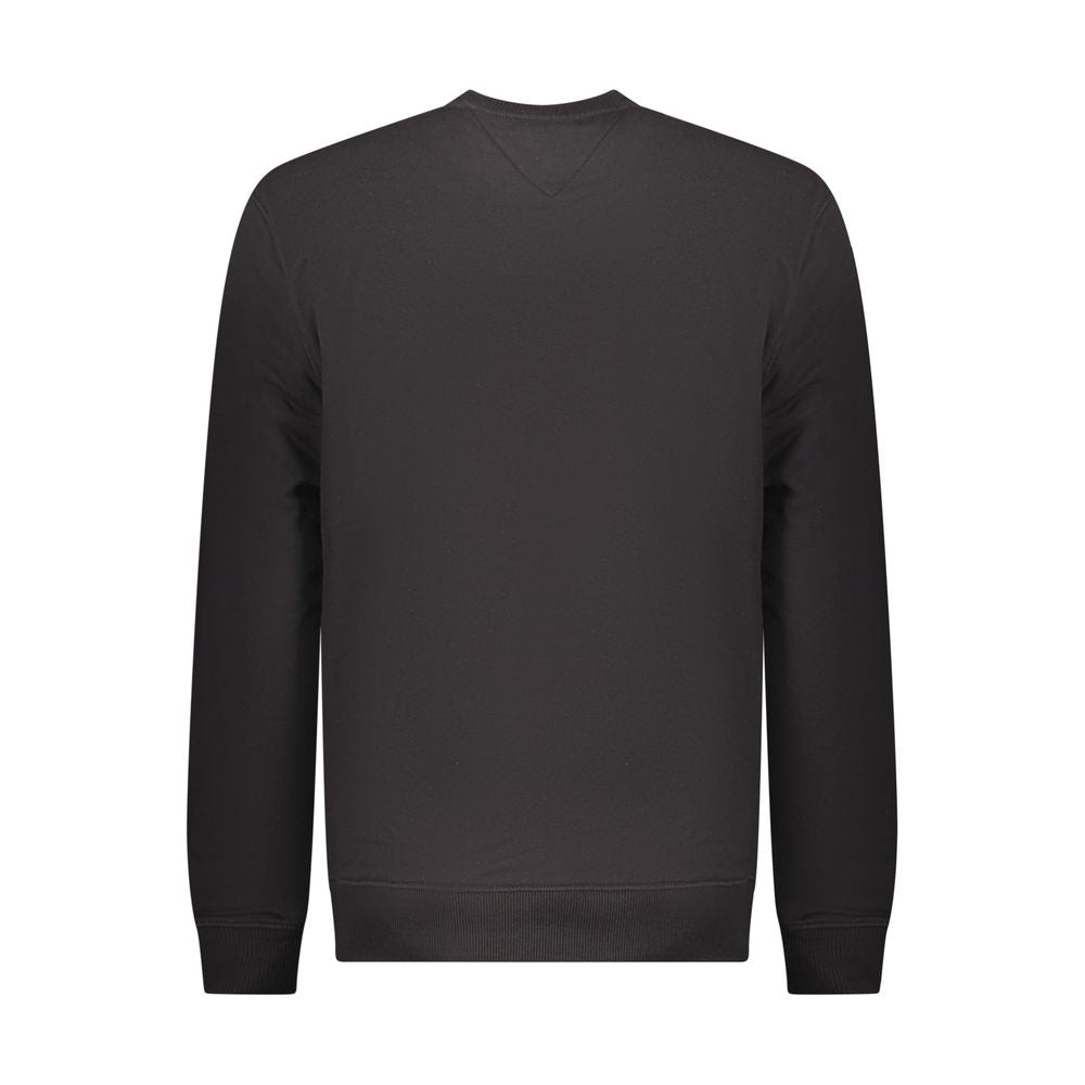 Sweatshirt by Tommy Hilfiger for men in cotton black & print showcases a slouchy chic silhouette, artfully detailed with a slouchy chic crew neckline and for a slouchy chic finish.