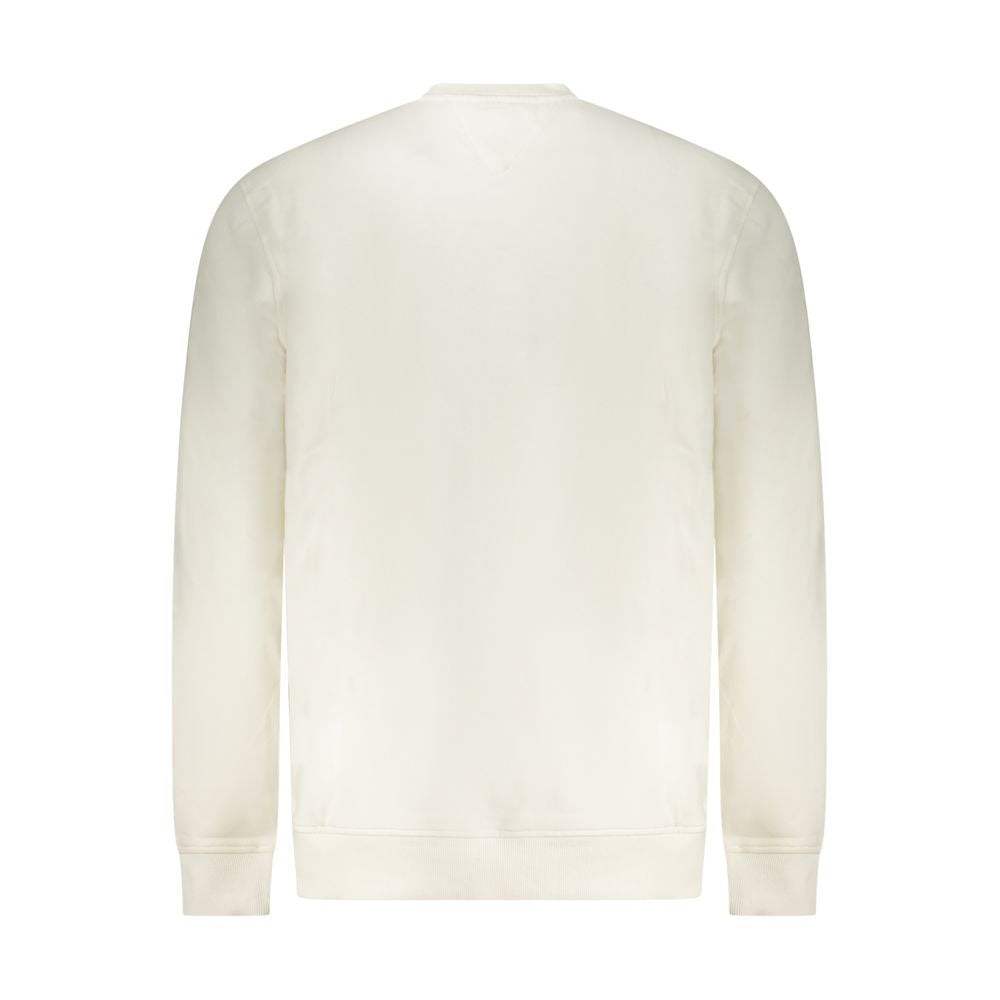 Sweatshirt by Tommy Hilfiger for men in cotton white & signature features an exquisite silhouette, showcasing and crew neckline details for a exquisite look.