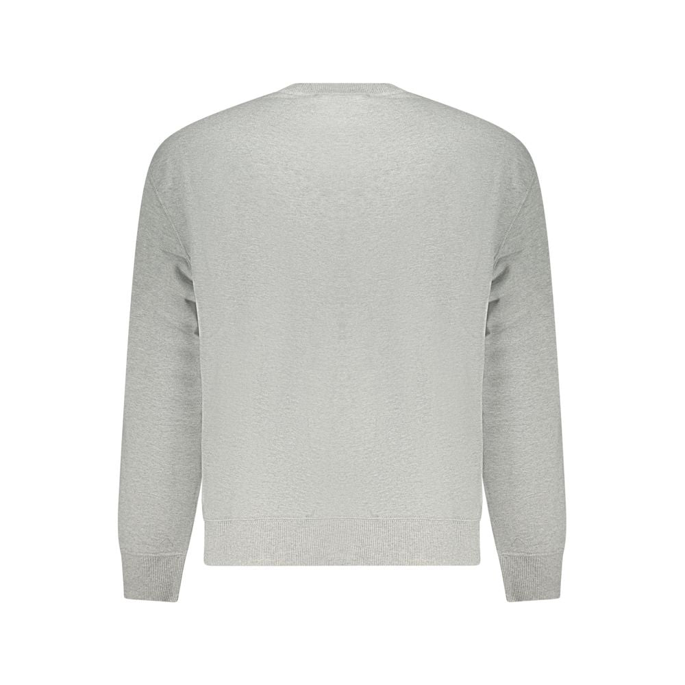 Sweatshirt by Calvin Klein for men in cotton gray & print showcases a slouchy chic silhouette, artfully detailed with a slouchy chic and for a slouchy chic finish.